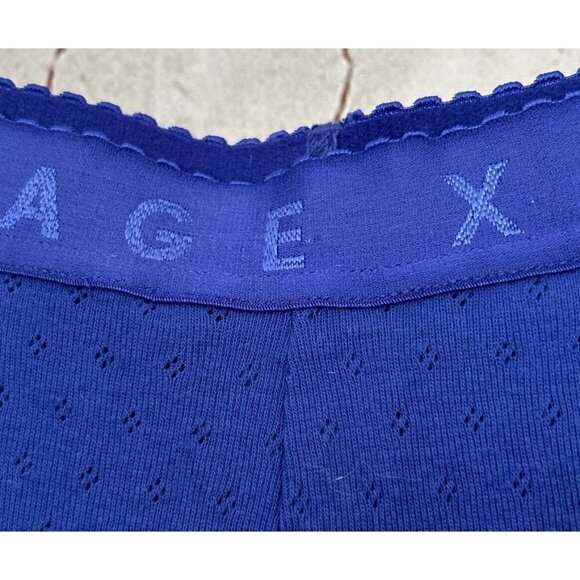 SAVAGE Fenty Pointelle Sleep Pant Dreamy Blue 100% Cotton Knit Size Small NEW - Picture 3 of 4